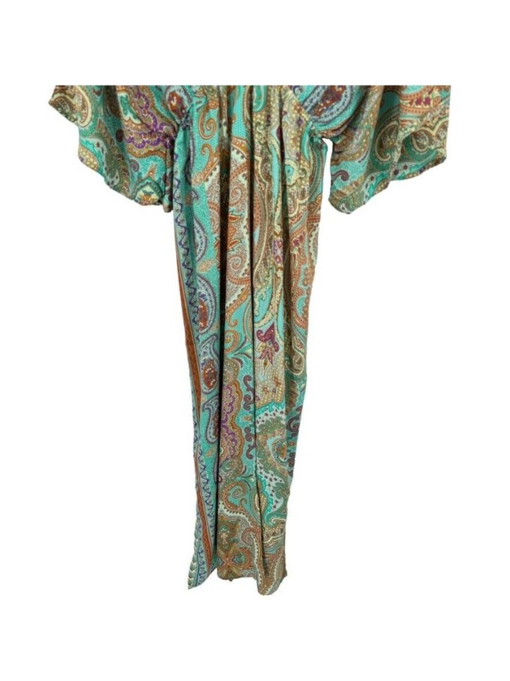 Cienna Venus Green Silk Blend Maxi Dress Women's Size XL  /  large new $98 - Picture 8 of 12